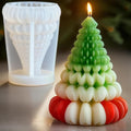 3D Christmas Tree Silicone Candle Soap Epoxy Resin Wax Mold Silicone Shapes Christmas Trees Mold for Candle Resin Soap Craft Cake Chocolate Making Kit Christmas Gift (Origami Christmas Tree)
