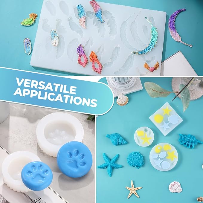 LET'S RESIN Silicone Mold Making Kit Liquid Silicone Rubber 140oz/1 Gallon Translucent Clear Mold Making Silicone-Mixing Ratio 1:1-Molding Silicone for Resin Molds,Silicone Molds Maker DIY Making