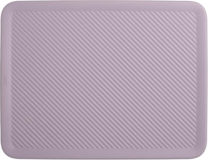 Superio Ribbed Collection Lid for Decorative Plastic Basket Open Home Storage Bins Organizer Baskets, Large Lilac - for Organizing Closet Storage Bins for Shelves Drawer Shelf 15/22 Liter