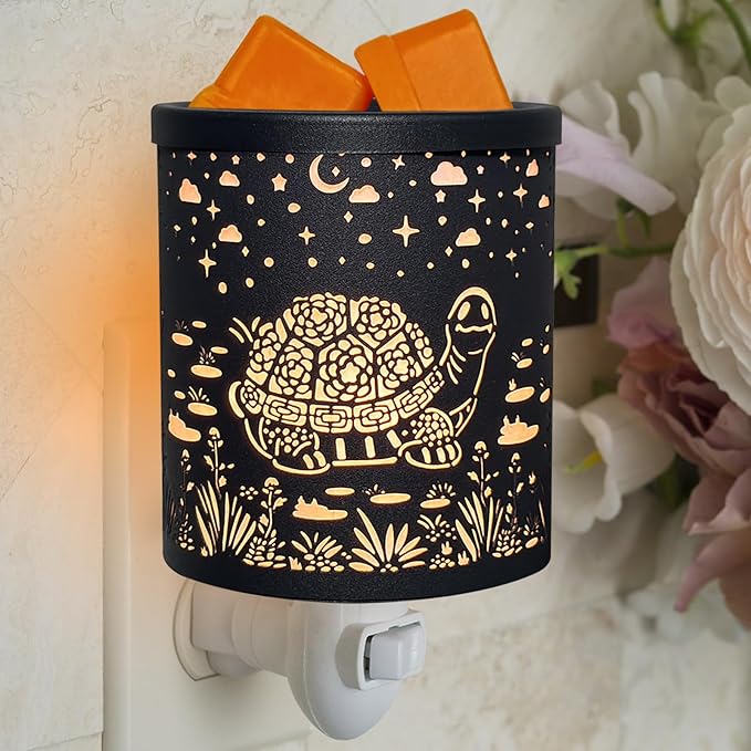 Plug in Wax Warmer for Scented Wax melt Warmer Scentsy Wax Warmer for Fragrance Oil Candle Warmer for Office Bedroom Gift & Home Decor（Tortoise）