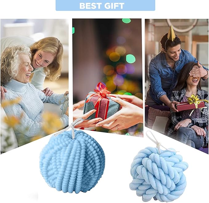 2-Pack Silicone Molds: 3D Candle Molds, Yarn Ball Molds (Coarse & Fine), Fondant Mold for Candle & Baking