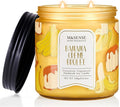 M&SENSE Banana Crème Brûlée Scented Candle, 11.6oz Natural Soy Wax, 70 Hours Long Lasting Clean Burn, Holiday Jar Candle for Home Decor, Non-Toxic Relaxing Aromatherapy Gifts for Women