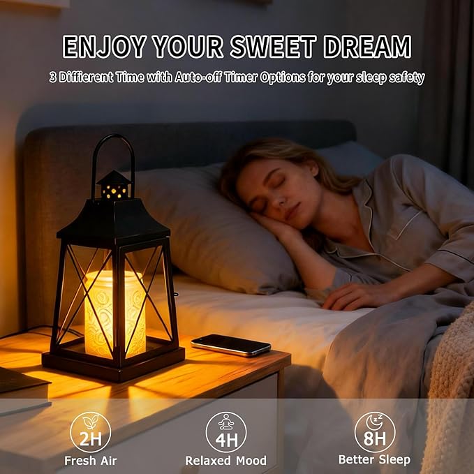 2026 New Candle Warmer Lamp with Timer,Compatible with 3 Wick Candles Jars,Vintage Candle Warmer Lantern Lamp,Dimmable Farmhouse Candle Lamp Warmer,Fully Enclosed and Hanging Up Designed