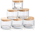 6 Pack Glass Candle Jars with Lids (16oz, Clear) - Large Candle Jars for 3 Wick Candles Making - Empty Candle Jars Containers - Candle Making Supplies Accessories include 16Pcs Candle Labels