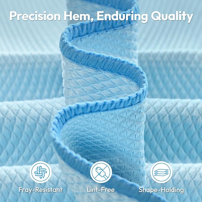 Microfiber Glass Cleaning Cloth 6 Pack - 15.5x15.5 Inch Lint Free Streak Free Microfiber Polishing Cloth for Windows and Mirrors, Fish Scale Nano Cleaning Cloth for Car Window Detailing