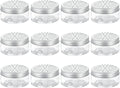 HARFINGTON 12 Pcs Empty Scent Beads Storage Container 3oz/80ml Air Freshener Tins Round Refillable Spice Containers Plastic Jars Sample for Air Freshener Candles Travel Storage
