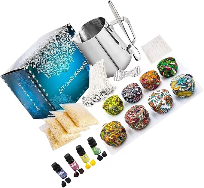 evhooe Candle Making Kit, Wax Melt Making Kit, Candle Beginner DIY Starter Set for Making CandlesScented Candles, Complete Candle DIY Set for Gifts for Adults and Teens