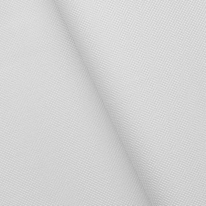 Mybecca Waterproof Canvas Marine Fabric 600 Denier Indoor/Outdoor PU Backing UV Protector White 1 Yard