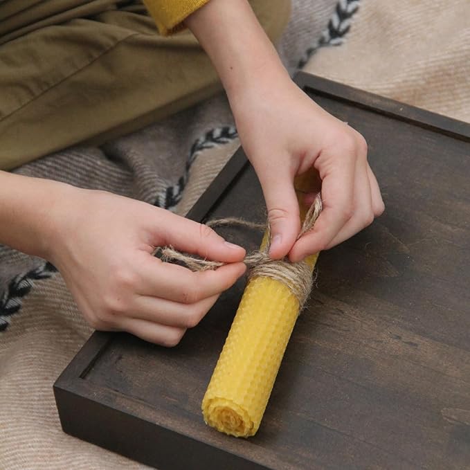 CraftersAvenue Beeswax Candle Making Kit - 20 Beeswax Sheets for Rolled Candles - Size 10 x 8 in - Candle Making Supplies - Candle Making Kit for Adults