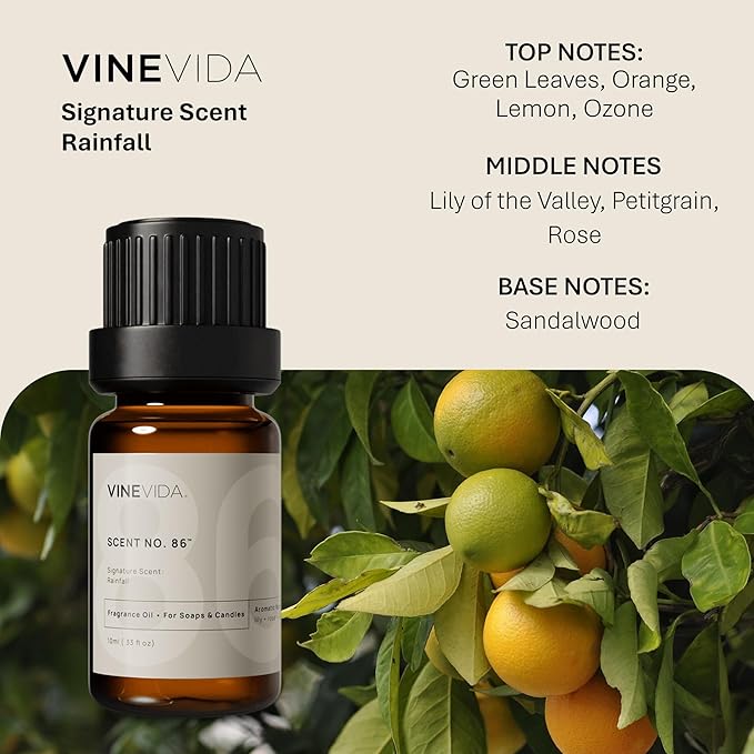 VINEVIDA Scent No.86 Fragrance Oil for Candle Making & Soap Making - 0.33oz Natural Candle Scents Made in USA