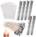 1set Candle Making Kit Candle Wicks Wick Holders Stickers for Projects Compatible Beeswax Paraffin for Handmade Family Fun