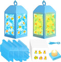 Simgoing 12 Sets Firefly Crafts with LED Candles Lights Camping Vbs Firefly Tissue Paper Crafts Kit DIY Camper Party Decor Hanging Ornaments for Vbs Activities