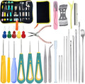 Nimozekd Candle Making Kit, 32 Pieces, Professional Supplies for Adults with Storage Bag, Hook Eye Punch Awl, Long Wicking Needle, Round Nose Pliers