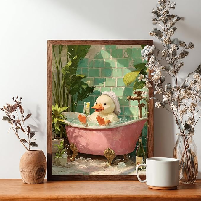 Reivworl Duck Diamond Art Kits for Adults, Duck Diamond Painting Kits, 5D Gem Art Kit for Gifts and Home Interior Decor 12x16 Inch