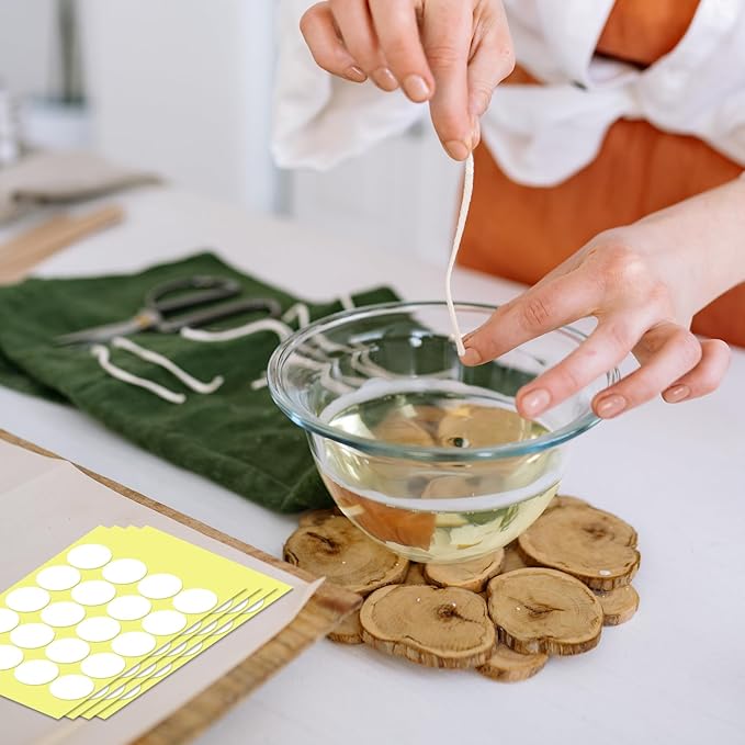 300Pcs Candle Wick Stickers, Candle Making Kit, Double-Sided Stickers for Candle Making (300)