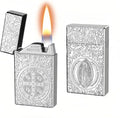 Smart Kerosene Lighter - 4 Ignition Modes (Voice/Gravity/Airflow/Tap), Loud Click & Soft Flame, USB-C Rechargeable and Refillable Lighters with Visible Fuel Window (No Fuel Included)