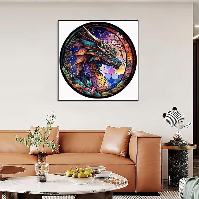 Meothan Paint by Number for Adults, Colorful Dragon Painting by Numbers for Adults Beginner, Acrylic Easy Paint by Numbers Kits on Canvas for Gift Home Wall Decor 13.8”W x 13.8”L