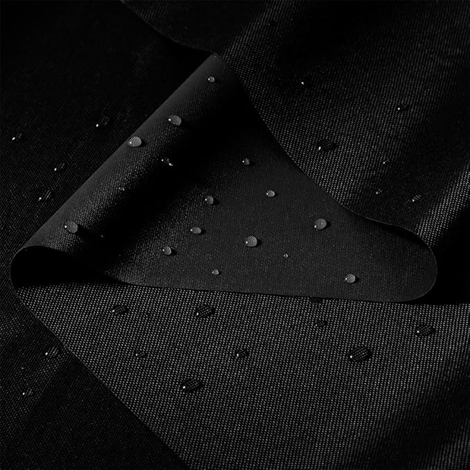 600D Nylon Waterproof Material, 59" Wide Waterproof Fabric by The Yard, Soft Lightweight Outdoor Fabric, Black Waterproof Upholstery Fabric for Outdoor Chair Cushion Furniture Cover Awning Etc 1 Yard