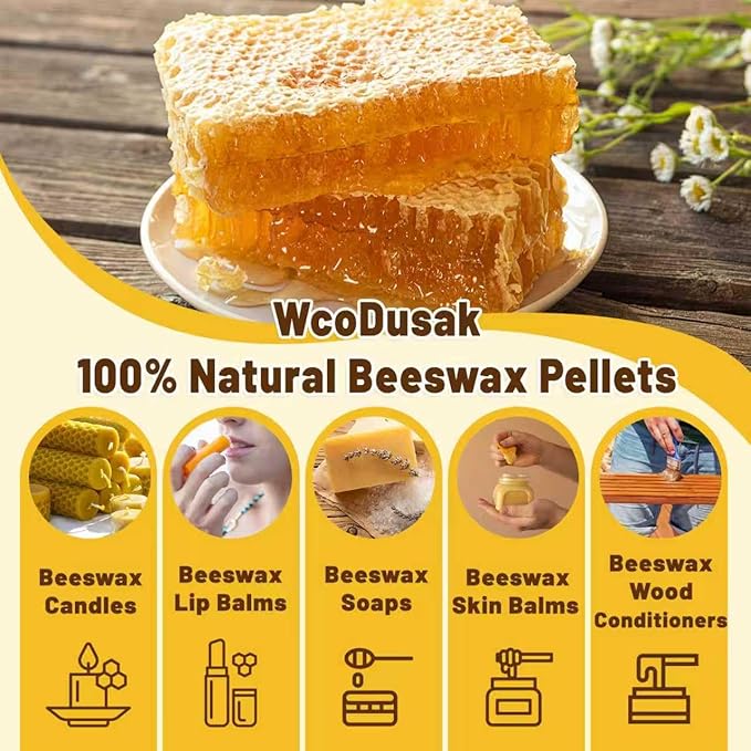 Beeswax Candle Making Supplies, 4LB Beeswax Candle Making Kit with Digital Wax Melter Pot, 100% Organic Beeswax Pellets, All-in-One DIY Bees Wax for Candle Making, Lip Balm, Lotion, Soap Making
