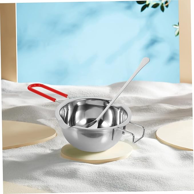 FONDOTIN 1set Candle Making Supplies Wax Melting Pot Set Long Handle Scented Wax DIY Candle Craft Tool Kit