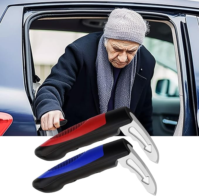 Car Handle Assist for Elderly, Door Handles for Automotive, Multifunctional Car Handle Assist, Handicapped Elderly Assistant Support Bar, Red & Blue
