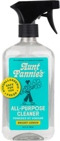 Aunt Fannie's All Purpose Household Cleaner, Multi-surface Spray, Powered by Vinegar for Kitchen, Bath, Windows and Countertops, Lemon Scent (Pack of 1)