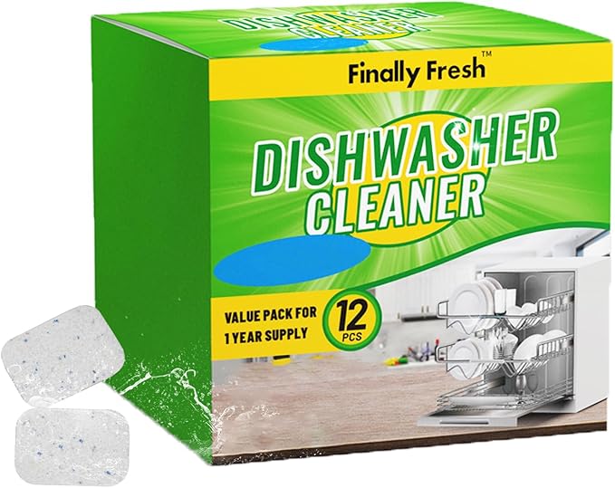 Finally Fresh Dishwasher Cleaner Tablets, 12 Count