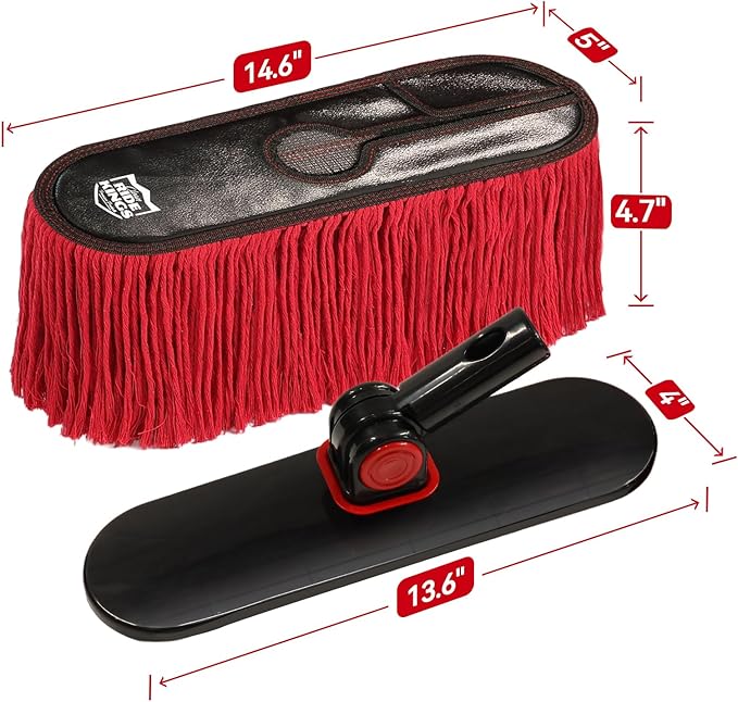 Suitable for Ride Kings Car Duster,Car Duster Replacement Kit,Scratch Free，Feather Duster for Truck,SUV,RV and Motorcycle,Wax Cotton Hair(2Mops & 1Board)