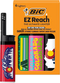 BIC EZ Reach Candle Lighter, The Ultimate Lighter with Wand for Candles, Colorado, Assorted Designs, 6 Count Pack of Lighters