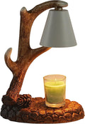 Deer Antler Wax Warmer Lamp - 10.25in Resin Flameless Candle Melter, Black Brown, Safe Home Decor with 4.5in Height for Scented Wax Bullet Points