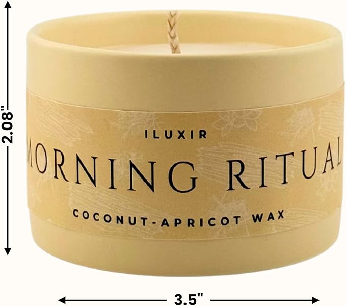 Morning Ritual Scented Candle – Palo Santo & Sandalwood Soy Candle for Meditation & Yoga – Earthy Moss Luxury Candle – Vegan, Phthalate-Free, Clean Burn – 5 oz, Made in USA