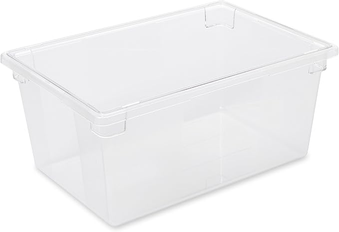 Rubbermaid Commercial Products Polycarbonate Food Storage Box/Tote, 16.5 Gallon, Clear, for Restaurant/Kitchen/Cafeteria