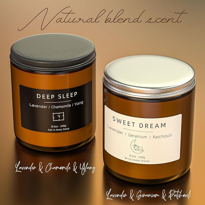 Scented Candles, BOYUJK Candles for Home, Scented Candle Set for Stress Relief and Promote Sleep, Candle Gifts for Women and Men (1.1lb, 480g)