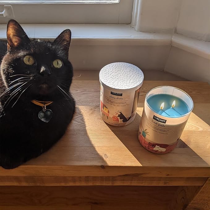 Tuscany Candle Play Date Pet: Lemon Scented Pet Odor Neutralizing Candle, 14 oz