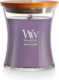 WoodWick Amethyst & Amber Gifts for Women and Men, 9.7 oz Medium Hourglass Candle with Crackling Wick