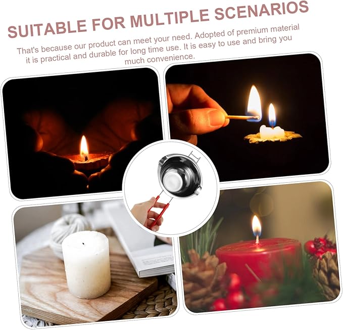 FONDOTIN 1set Candle Making Supplies Wax Melting Pot Set Long Handle Scented Wax DIY Candle Craft Tool Kit