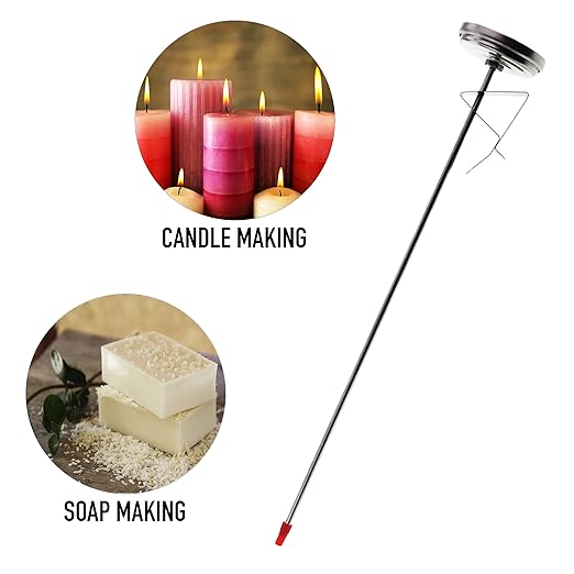 Candle Thermometer for Candle Making with Clip and 300mm Stainless Steel Probe