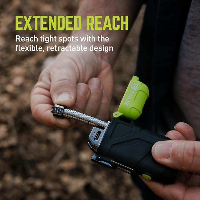 True Plasma Lighter XRL | Flameless and Fuel-Free, Plasma Arc Technology, 100+ Ignitions on a Single Charge, Windproof, Water-Resistant, Compact and Rugged Design - Tan/Orange