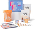 Sculpd Candle Making Pottery Kit for Adults with Air Dry Clay and Acrylic Paint Set, Non-Toxic Eco Soy Wax, Scented Fragrance Oil, Candle Glaze, Tools & Guide, 2 Candles, Peony Rose