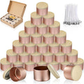 MGLIFEUL Candle Tins Jars Container Vessels for Making 4 8 Oz Rose Glod Empty Candle Tins Can Gift Box Packaging With Lid Wax Container Bulk Making Diy Candle Supplies Accessories(Rose Glod,4oz,24pcs)
