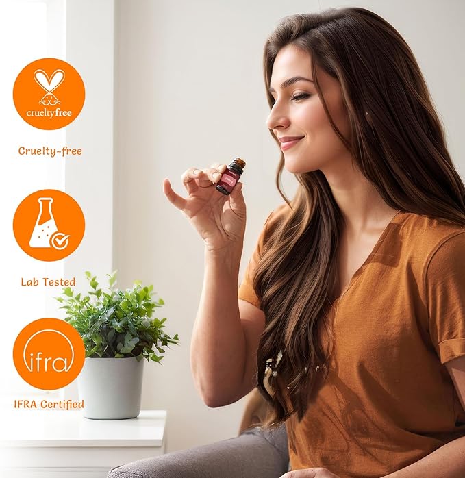 Fruity Fragrance Oil Set, 10x10ml, Colomix Essential Oils for Diffusers for Home, Fruit Diffuser Oil Scents, Fragrance Oil for Candle Soap Making, Orange, Strawberry, Apple Oil & More, Valentines Gift