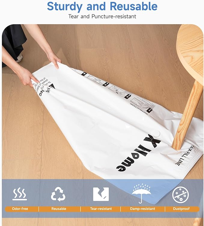 24 Pack Vacuum Storage Bags, Space Saver Vacuum Seal Bags for Clothing, Bedding, Blankets, Comforters,Travel Luggage, Vacuum Compression Bags with Hand Pump (8 Jumbo+4L+4M+4S+4 Roll-up Bags)