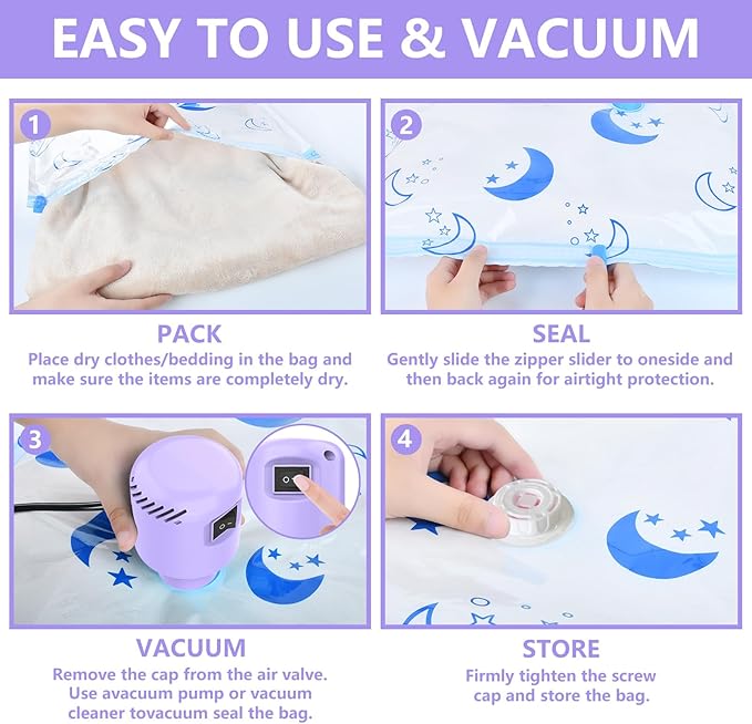 Vacuum Pump for Storage Bags Electric Pump for Vacuum Storage Bags Space Saver Bag Portable Electric Pump