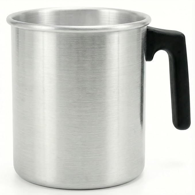 Nixef Light Candle Making Pouring Pot, 1.8L, 60.8 oz,Dripless Pouring Spout & Heat-Resisting Handle Designed Wax Melting Pot, Aluminum Construction Candle Making Pitcher