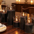 LAMORGIFT 8LB Black Candle Sand- Pearled Candles with Wicks (50 Pcs) & Wooden Spoons, Candle Beads, Sand Wax, Candles Unscented for Powder Candle Making, Refill Kit