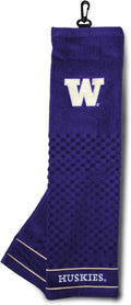 Team Golf NCAA Washington Huskies Embroidered Golf Towel Embroidered Golf Towel, Checkered Scrubber Design, Embroidered Logo