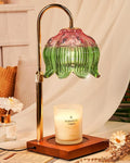 Flower Candle Warmer Lamp with Timer Dimmable, Adjustable Height Mothers Day Birthday Gifts for Women Mom House Warming Gifts New Home Bedroom Decor, Candle Warmer Light for Jar Candle Pink Green