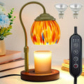 Stained Glass Candle Warmer Lamp with Timer Dimmer, Height Adjustable Candle Warmer with 2 Bulbs, Wax Melt Warmer for Scented Jar Candle, Valentine's for Women,Mom,Her