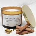 VOHO Sandalwood Wickless Candles for Candle Warmer Lamp, 9oz Soy Candle with Stirring Spoon & Lid, Sandalwood Candles for Men Gifts & Room Fragrance, Wickless Scented Candles for Candle Lamp Warmer