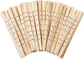 100pcs Wooden Candle Wick Holders - 3 Wick Candle Holders, Candle Making Wick Centering Tool with 7 Holes